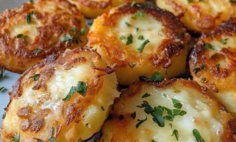 ondelles de Pommes de Terre au Four au Fromage Crispy, cheesy, and absolutely irresistible,
