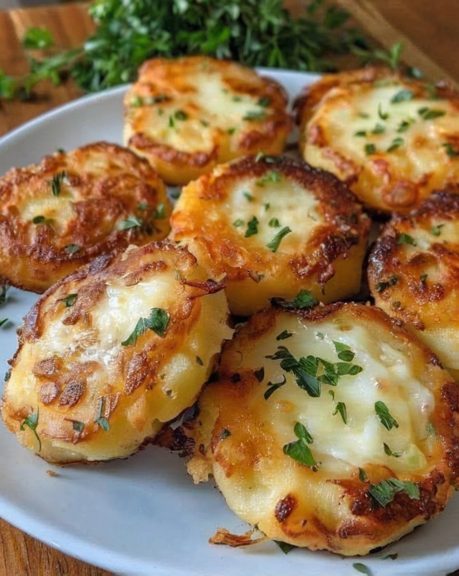 ondelles de Pommes de Terre au Four au Fromage Crispy, cheesy, and absolutely irresistible,